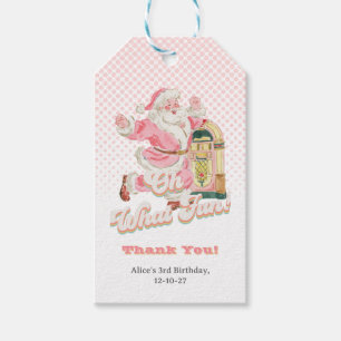 Etiquetas Para Regalos Retro Groovy Santa Claus-Navidades Fiesta Gracias