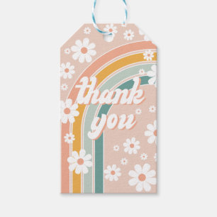 Etiquetas Para Regalos Retro Groovy Un Boho Primer Cumpleaños