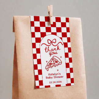 Etiquetas Para Regalos Retro Pizza Party Baby Shower Favor Tags
