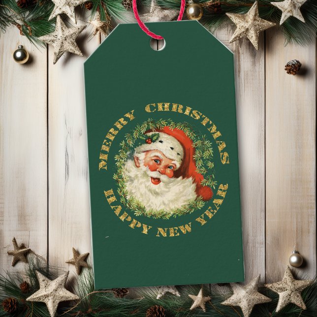 Etiquetas Para Regalos Retro Santa Personalizado (Subido por el creador)