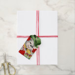 Etiquetas Para Regalos Retro Vintage Christmas snowman add name tag<br><div class="desc">www.etsy.com/Shop/VanityFlairDesigns.com</div>