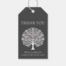 Etiquetas Para Regalos Reunión Familiar del Árbol Simple Moderno Elegante