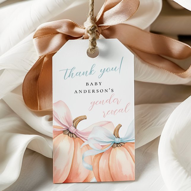 Etiquetas Para Regalos Revelación de género azul rosa de la piel de calab (Subido por el creador)