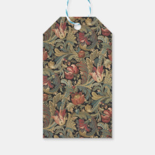 Etiquetas Para Regalos Rich Floral Tapestry Brocade Antiguo Clásico
