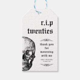 Etiquetas Para Regalos RIP 20s Veinteañero Divertido Funeral Calavera Cum