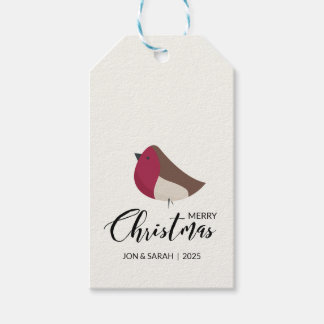 Etiquetas Para Regalos Robin navideño