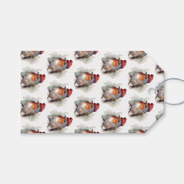 Etiquetas Para Regalos Robin Winter Delight (Frente (Horizontal))