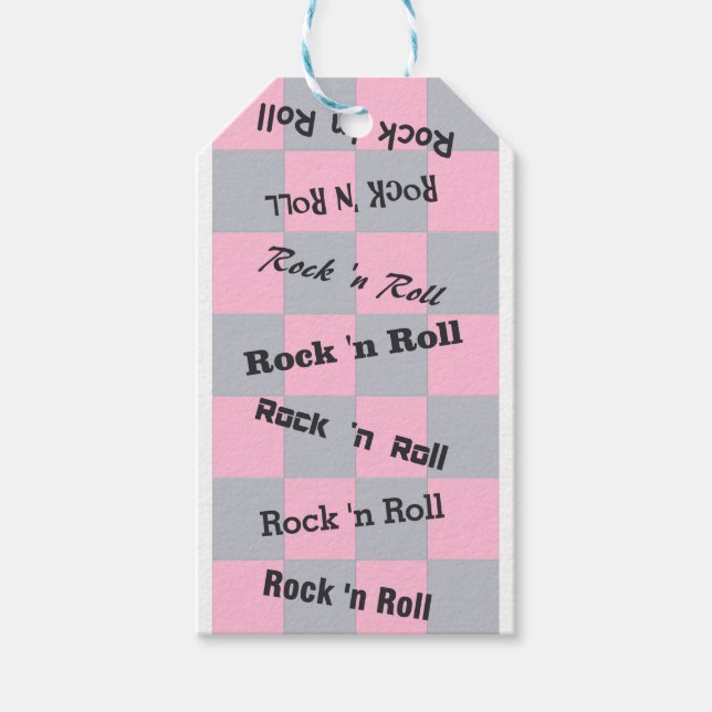 Etiquetas Para Regalos Rock N' Roll (Anverso)