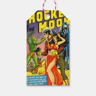 ETIQUETAS PARA REGALOS ROCKET 1951 A LOS TEBEOS DE LA LUNA SCI FI