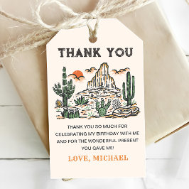 Etiquetas Para Regalos Rodeo del desierto del Vintage Occidental