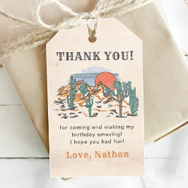 Etiquetas Para Regalos Rodeo del desierto del Vintage Occidental