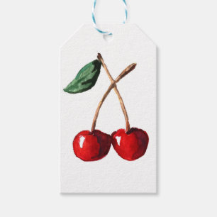 Etiquetas Para Regalos Rojo cereza
