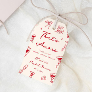 Etiquetas Para Regalos Rojo eso es más ducha de novia