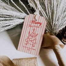Rojo Retro Dibujado a Mano Divertido Árbol de Navi