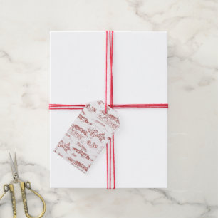 Etiquetas Para Regalos Rojo y blanco de Chattanooga Toile