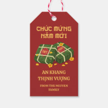 Rojo y Dorado Banh Chung Ochna Tet Vietnamita 2026
