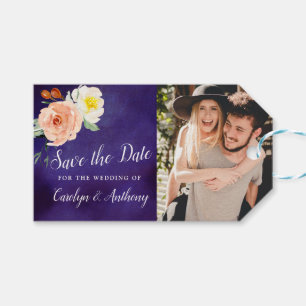 Etiquetas Para Regalos Romance in Bloom Wedding Save the Date