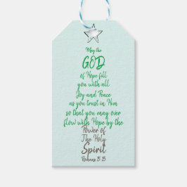 Etiquetas Para Regalos Romanos 15:13 Dios espero alegría y Navidades de l