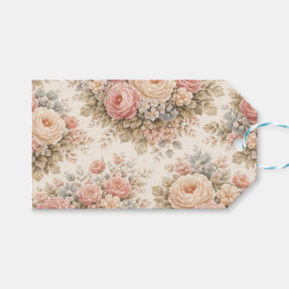 Etiquetas Para Regalos Romantic Vintage Floral Pattern with Roses 