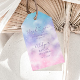 Etiquetas Para Regalos Romántico Pink Purple Nubes Británicas