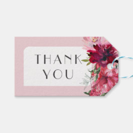 Etiquetas Para Regalos Romántico Rosa polvoriento Peony Marco moderno