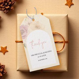 Etiquetas Para Regalos Romántico Rubor Boho Floral acuarela
