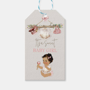 Etiquetas Para Regalos Ropa de bebé niña baby shower marfil rosa