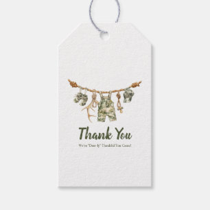 Etiquetas Para Regalos Ropa de Camuflaje para Caza Baby Shower de Niño