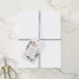 Etiquetas Para Regalos Rosa acuarela Purpurina rosa dorado Dieciséis