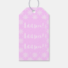 Etiquetas Para Regalos Rosa de nieve deja que neven Navidades