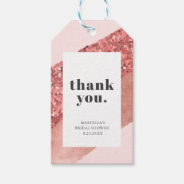 Etiquetas Para Regalos Rosa de oro, Rubor y ducha de novia secuencial