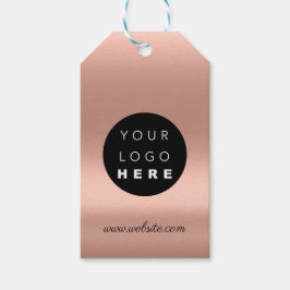 Etiquetas Para Regalos Rosa de productos con logotipo de empresa personal