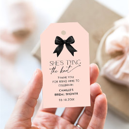 Etiquetas Para Regalos Rosa está atando la ducha de novias de Knot Bow