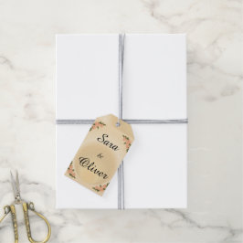 Etiquetas Para Regalos Rosa Floral Elegante Rubor