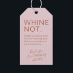 Etiquetas Para Regalos Rosa Gold Pink Birthday Funny Personalizado Favor<br><div class="desc">Las etiquetas personalizadas de botellas de personalizado de rosa rosado gracioso para una fiesta de cumpleaños de vino a favor de rosé o prosecco o champán dice "¡mezcla de uvas de 2000-algo tan machacada como estamos a punto de serlo!" es perfecto para tu amigo que bebe un vino y bebe...</div>