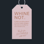Etiquetas Para Regalos Rosa Gold Pink Birthday Funny Personalizado Favor<br><div class="desc">Las etiquetas personalizadas de botellas de personalizado de rosa rosado gracioso para una fiesta de cumpleaños de vino a favor de rosé o prosecco o champán dice "¡mezcla de uvas de 2000-algo tan machacada como estamos a punto de serlo!" es perfecto para tu amigo que bebe un vino y bebe...</div>