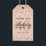Etiquetas Para Regalos Rosa Gold Rubor 40th Birthday Gracias Confetti<br><div class="desc">"Gracias" etiqueta de regalo / favoritismo - Elegante plantilla de Purpurina de Faux de oro Confetti Rubor Pink Rosa de cumpleaños 40.</div>