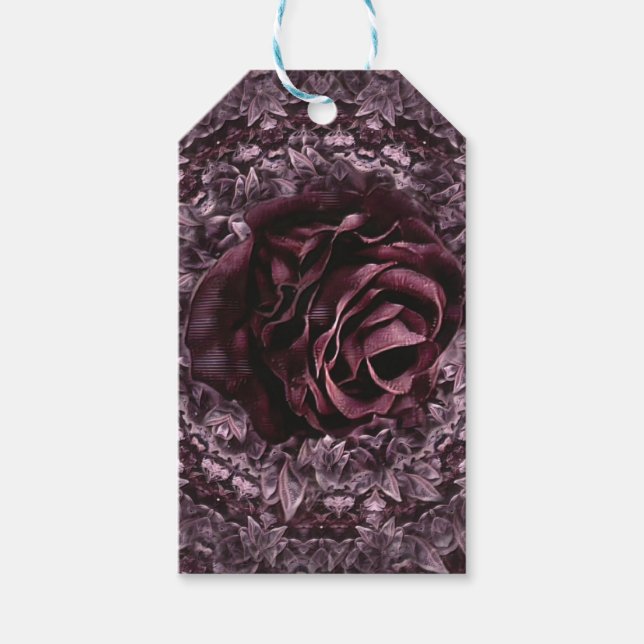 Etiquetas Para Regalos Rosa Mandala (Anverso)