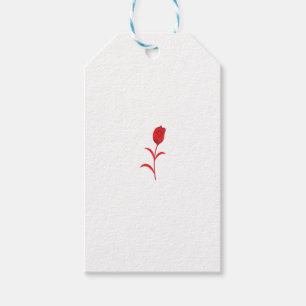 Etiquetas Para Regalos Rosa más loco, Lava Rojo, diseño floral