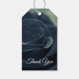 Etiquetas Para Regalos Rosa negro, flor gótica oscura.