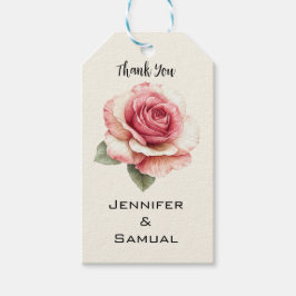 Etiquetas Para Regalos Rosa Rosa Deslucida