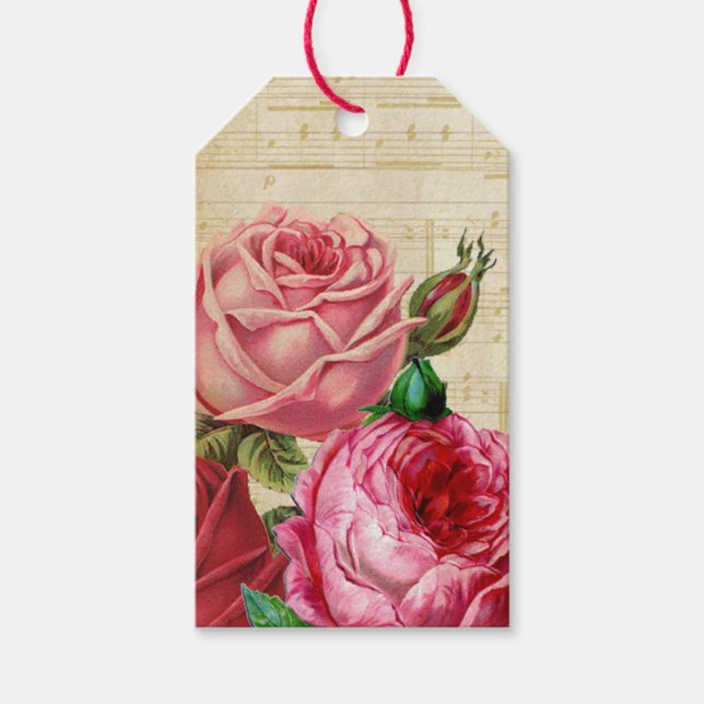 Etiquetas Para Regalos Rosas (Anverso)