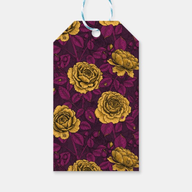 Etiquetas Para Regalos Rosas amarillas (Anverso)
