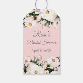Etiquetas Para Regalos Rosas blancas | Ducha de novia rosa
