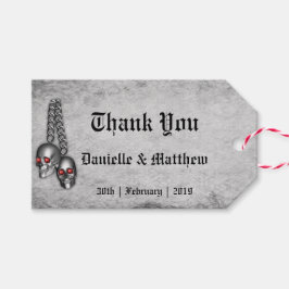 Etiquetas Para Regalos Rosas de sangre y Boda gótico de la seda roja grac