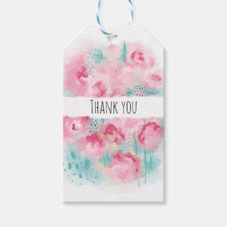 Etiquetas Para Regalos Rosas modernos de color rosa y menta gracias