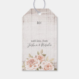 Etiquetas Para Regalos Rosas Románticas Rústicas Jardín Boda Personalizad