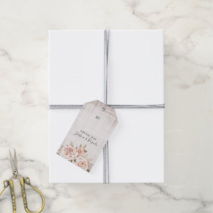 Etiquetas Para Regalos Rosas Románticas Rústicas Jardín Boda Personalizad