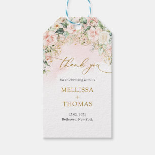 Etiquetas Para Regalos Rosas rosa claro boda de escritura caligráfica mod