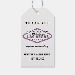 Etiquetas Para Regalos Rótulo de Las Vegas: Gracias por venir Personaliza